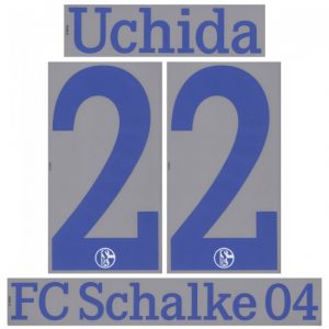 FC Schalke 04 UCHIDA Spieler Flock 25cm fü.adidas Away Trikot 2011-2012-2013