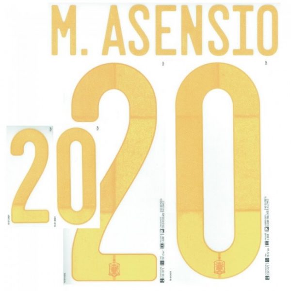 Aut.Spanien Spain España M.Asensio-Flock adidas Home Trikot EM 2020-2021-WM 2022