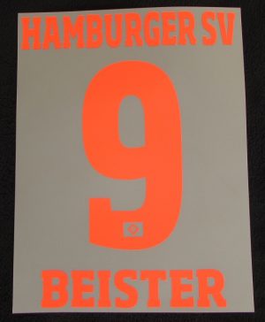 HSV Hamburger SV BEISTER Player Flock 25 cm fürs adidas Away Trikot 2014-2015