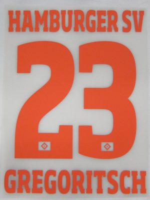 HSV Hamburger SV GREGORITSCH Player Flock 25cm für adidas Away Trikot 2014-2015