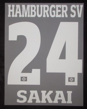HSV Hamburger SV SAKAI Player Flock 25 cm fürs adidas Away/3rd Trikot 2017-2018