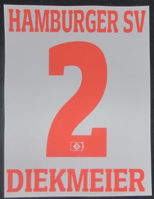 HSV Hamburger SV DIEKMEIER Player Flock 25 cm fürs adidas Home Trikot 2016-2017