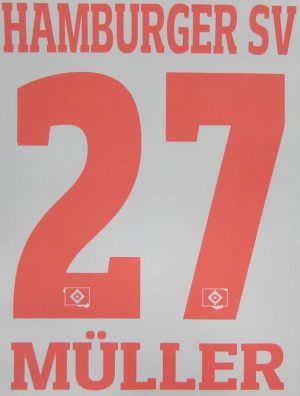 HSV Hamburger SV MÜLLER Player Flock 25cm fürs adidas Home Trikot 2016-2017