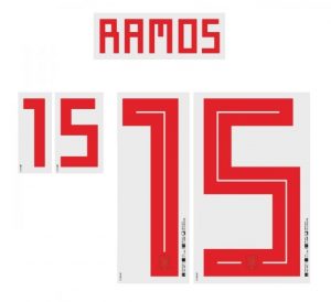 Spanien Spain Sergio Ramos - Flock für adidas Away Trikot WM 2018/ Quali.EM 2020