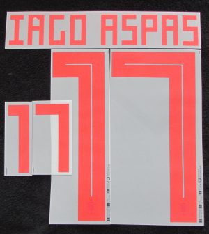 Spanien Spain España IAGO ASPAS-Flock für adidas Away Trikot WM 2018-Q.EM 2020