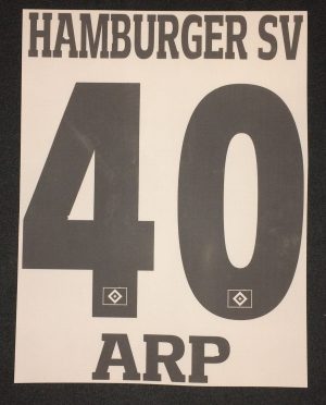 HSV Hamburger SV ARP Player Flock 25 cm fürs adidas Home Trikot 2017-2018-2019