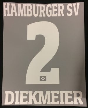 HSV Hamburger SV DIEKMEIER Flock 25 cm fürs adidas Away Trikot 2016-2017-2018