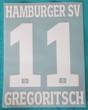 HSV Hamburger SV GREGORITSCH Flock 25 cm fürs adidas Away/3rd Trikot 2016-2017