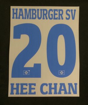 HSV Hamburger SV HEE CHAN Flock 25cm fürs adidas Home Trikot 2015-2016-2018-2019