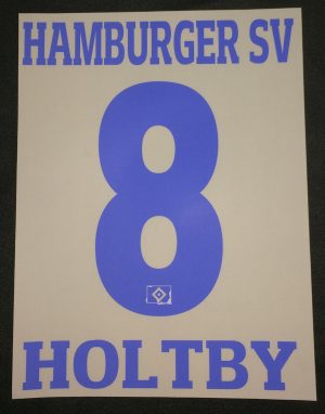 HSV Hamburger SV HOLTBY Flock 25 cm fürs adidas Home Trikot 2015-2016-2018-2019