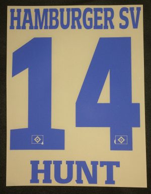 HSV Hamburger SV HUNT Flock 25 cm fürs adidas Home Trikot 2015-2016-2018-2019
