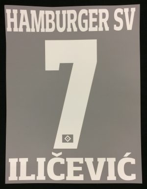 HSV Hamburger SV ILICEVIC Player Flock 25 cm fürs adidas Away Trikot 2016-2017