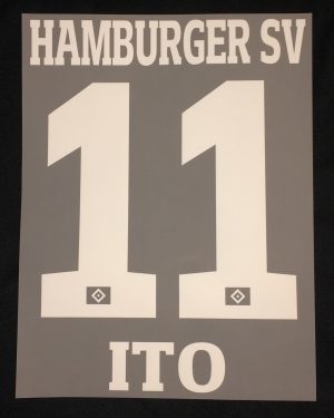 HSV Hamburger SV ITO Player Flock 25 cm fürs adidas Away/3rd Trikot 2017-2018