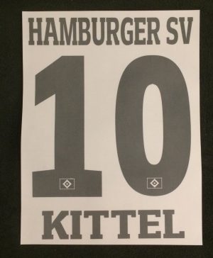 HSV Hamburger SV KITTEL Player Flock 25 cm fürs adidas Home Trikot 2019-2020