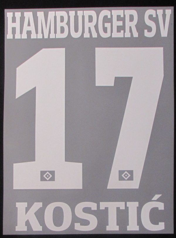 HSV Hamburger SV KOSTIC Player Flock 25cm fürs adidas Away Trikot 2016-2017-2018