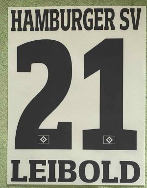 HSV Hamburger SV LEIBOLD Player Flock 25 cm fürs adidas Home Trikot 2019-2020