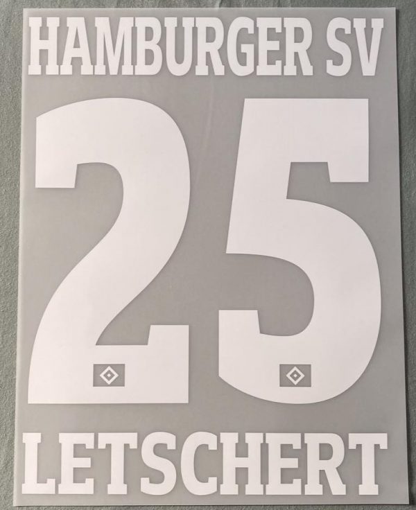 HSV Hamburger SV LETSCHERT Player Flock 25cm f.adidas Away Trikot 2019-2020-2021