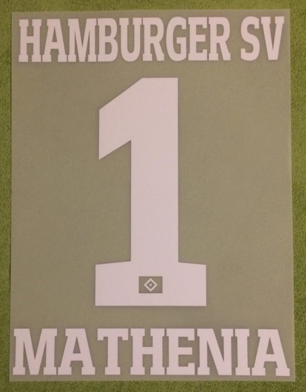 HSV Hamburger SV MATHENIA Player Flock 25cm fürs adidas TW Trikot 2016-2017-2018