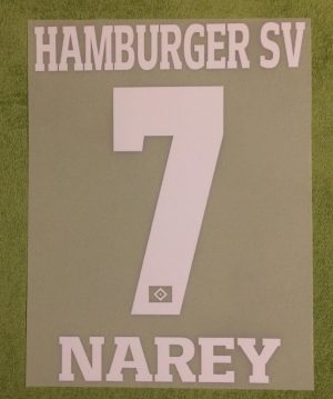 HSV Hamburger SV Narey Player Flock 25 cm fürs adidas Away Trikot 2019-2020-2021