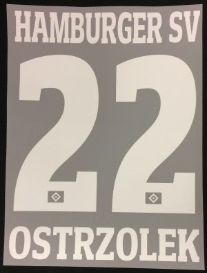 HSV Hamburger SV OSTRZOLEK Player Flock 25 cm fürs adidas Away Trikot 2016-2017