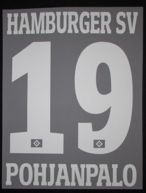 HSV Hamburger SV Pohjanpalo Player Flock 25 cm fürs adidas Away Trikot 2019-2020
