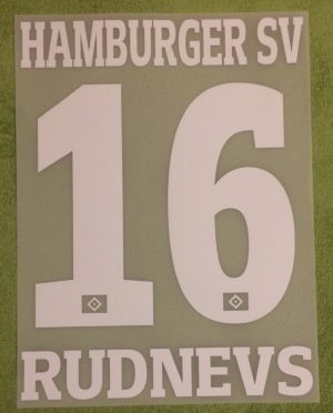 HSV Hamburger SV RUDNEVS Player Flock 25 cm fürs adidas Away Trikot 2015-2016