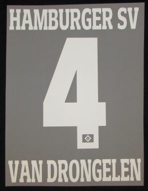 HSV Hamburger SV Van Drongelen Flock 25cm fürs adidas Away Trikot 2017-2018-2019