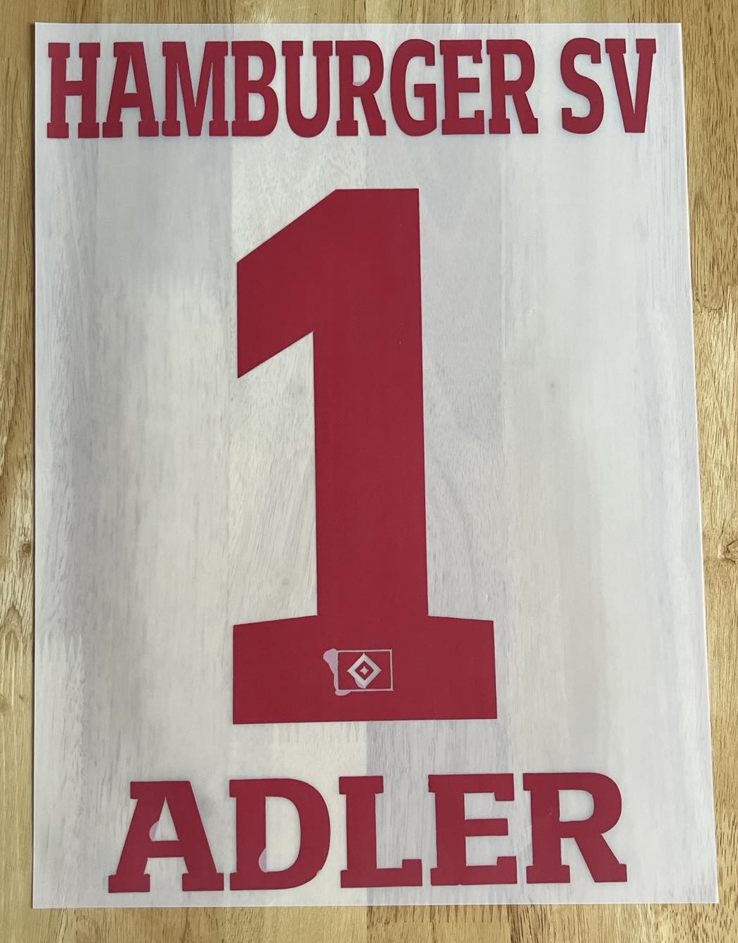 HSV Hamburger SV ADLER Player Flock 25cm fürs adidas Torwart Trikot 2016-2017