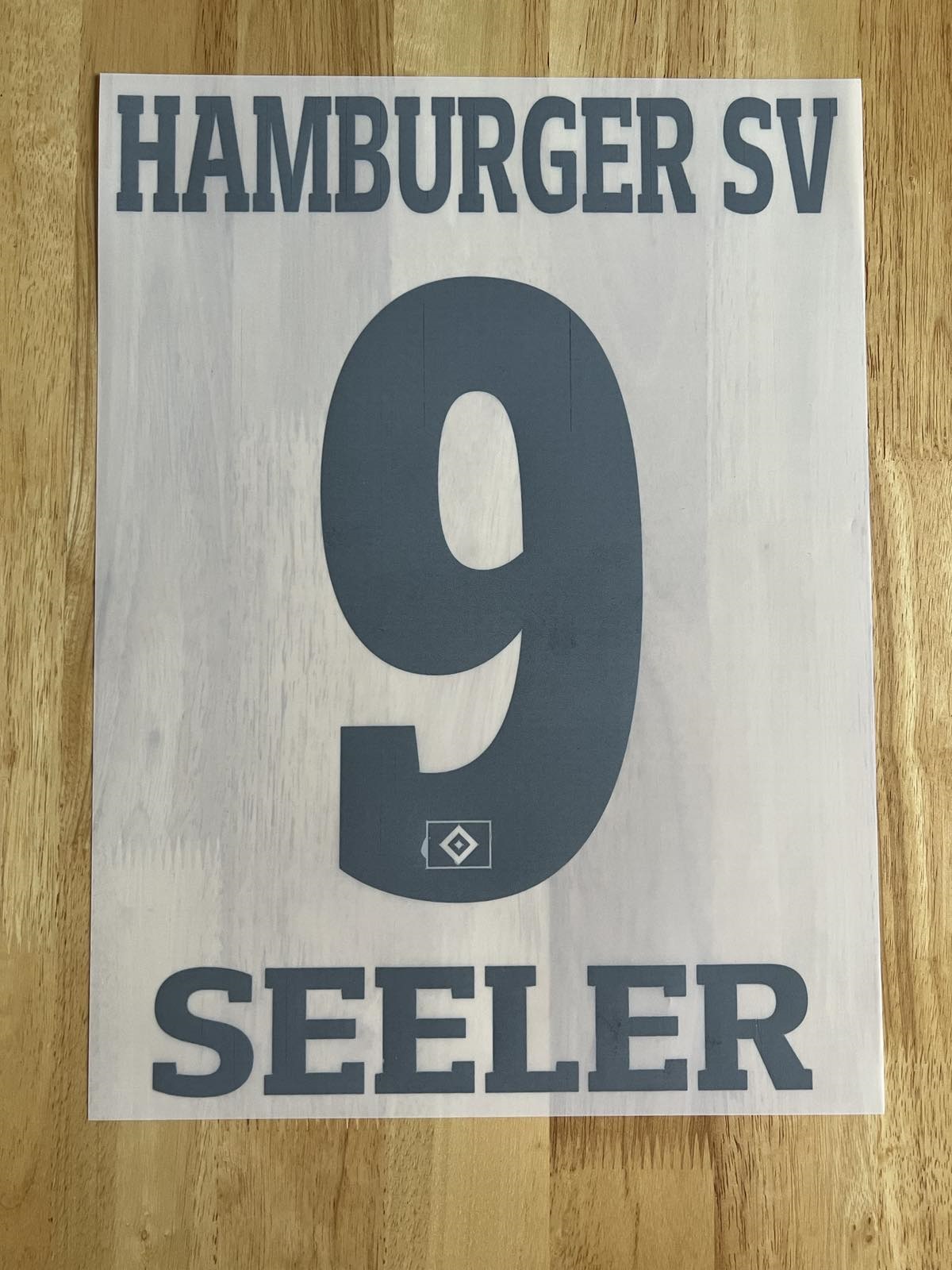 HSV Hamburger SV SEELER Player Flock 25 cm fürs adidas Home Trikot 2020-2021-2022-2023