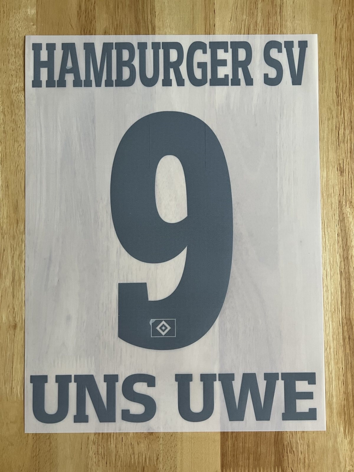 HSV Hamburger SV UNS UWE Player Flock 25 cm fürs adidas Home Trikot 2020-2021-2022-2023