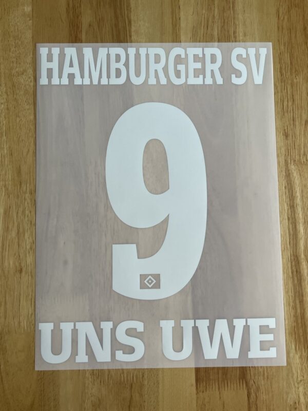 HSV Hamburger SV UNS UWE Player Flock 25 cm fürs adidas Away Trikot 2020-2021