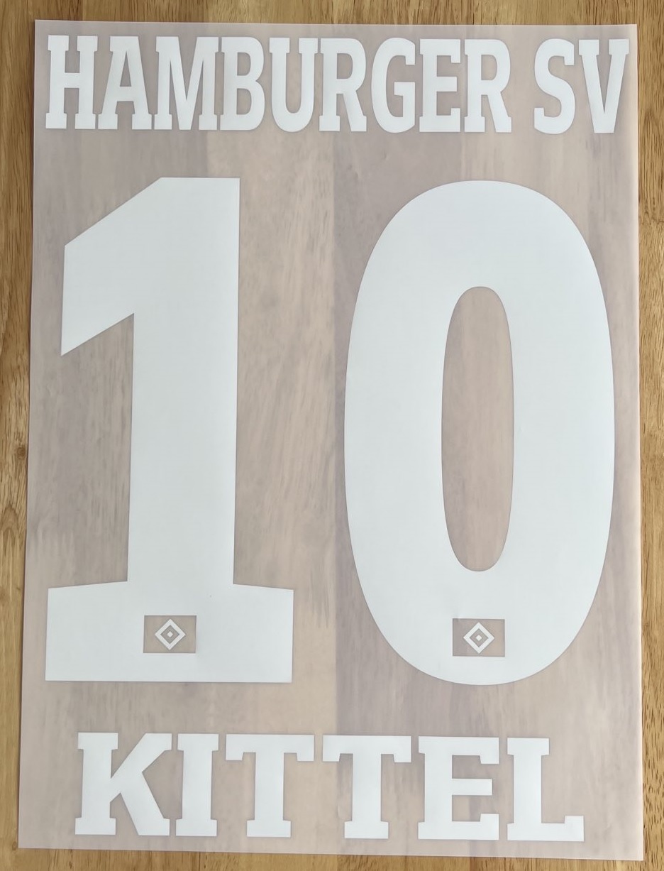 HSV Hamburger SV KITTEL Player Flock 25 cm für adidas Away Trikot 2019-2020-2021-2022-2023