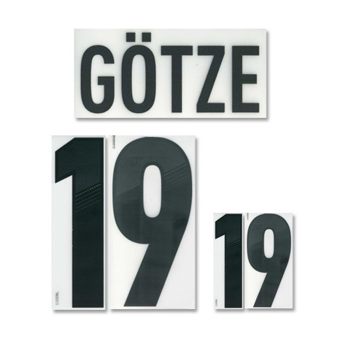 DFB Deutschland Mario Götze Flock für Adidas Home Trikot EM 2012-Q.WM 2014