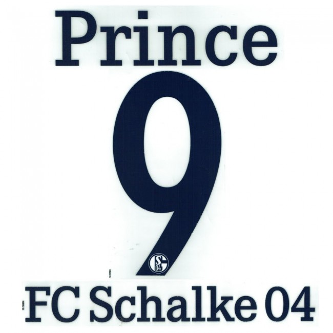 FC Schalke 04 Prince Spieler Flock 25cm für adidas Away Trikot 2014-2015