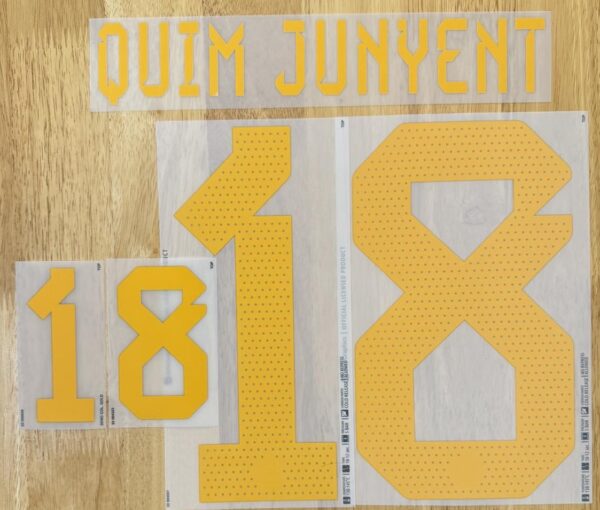 Spanien QUIM JUNYENT Player Flock fürs adidas Home Trikot FIFA WM 2022- Quali EM 2024