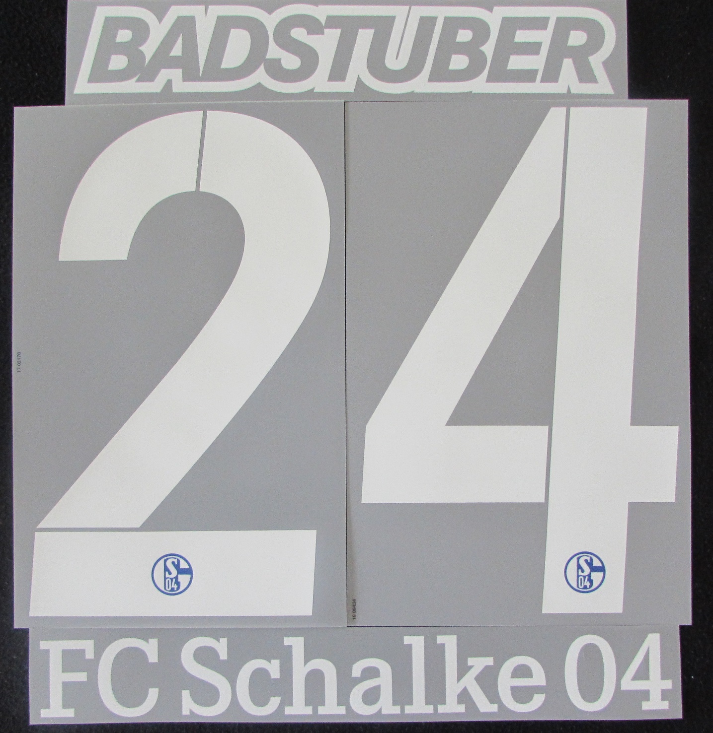 FC Schalke 04 Badstuber Spieler Flock 25cm für adidas Home Trikot 2015-2016