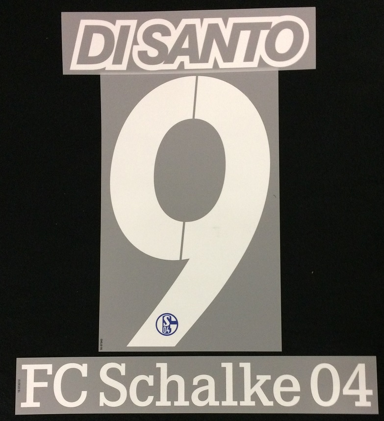 FC Schalke 04 Di Santo Spieler Flock 25cm für adidas Home Trikot 2015-2016