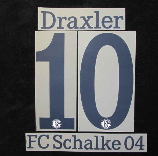 FC Schalke 04 Draxler Spieler Flock 25cm für adidas Away Trikot 2014-2015