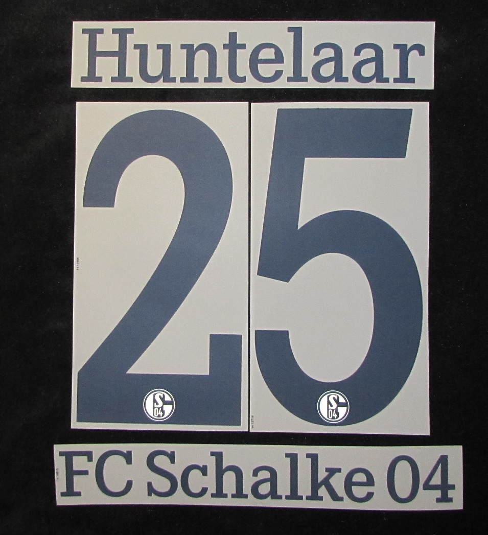 FC Schalke 04 Huntelaar Spieler Flock 25cm für adidas Away Trikot 2014-2015