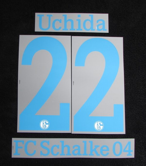 FC Schalke 04 UCHIDA Spieler Flock 25cm fü.adidas Ausweich Trikot 2011-2012-2013