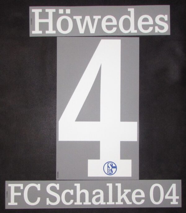 FC Schalke 04 Höwedes Spieler Flock 25cm für adidas Home Trikot 2013-2014-2015