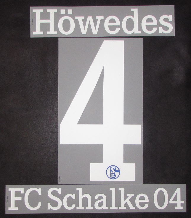 FC Schalke 04 Höwedes Spieler Flock 25cm für adidas Home Trikot 2013-2014-2015