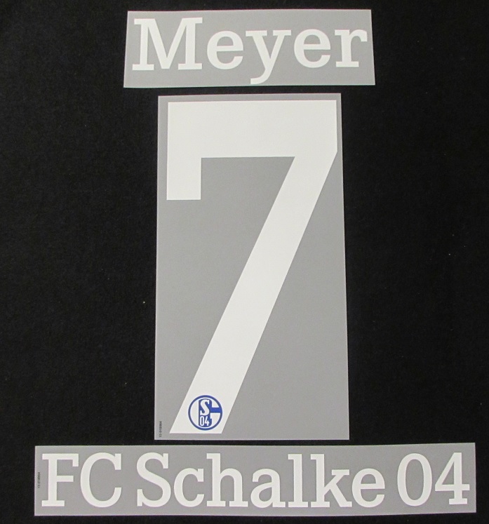 FC Schalke 04 Meyer Spieler Flock 25cm für adidas Home Trikot 2013-2014-2015