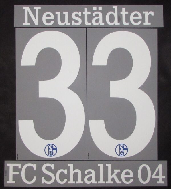 FC Schalke 04 Neustädter Spieler Flock 25cm für adidas Home Trikot 2013-2014-2015