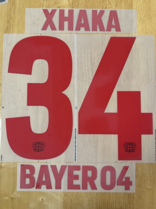 Bayer 04 Leverkusen Spieler Flock XHAKA Castore Home Trikot 2023-2024