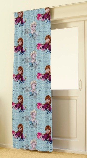 Original Disney Frozen die Eiskönigin 2 Anna und Elsa 1 Stück Fertig-Einzel Gardine Ösen-Schal L250cm x B140cm NEU