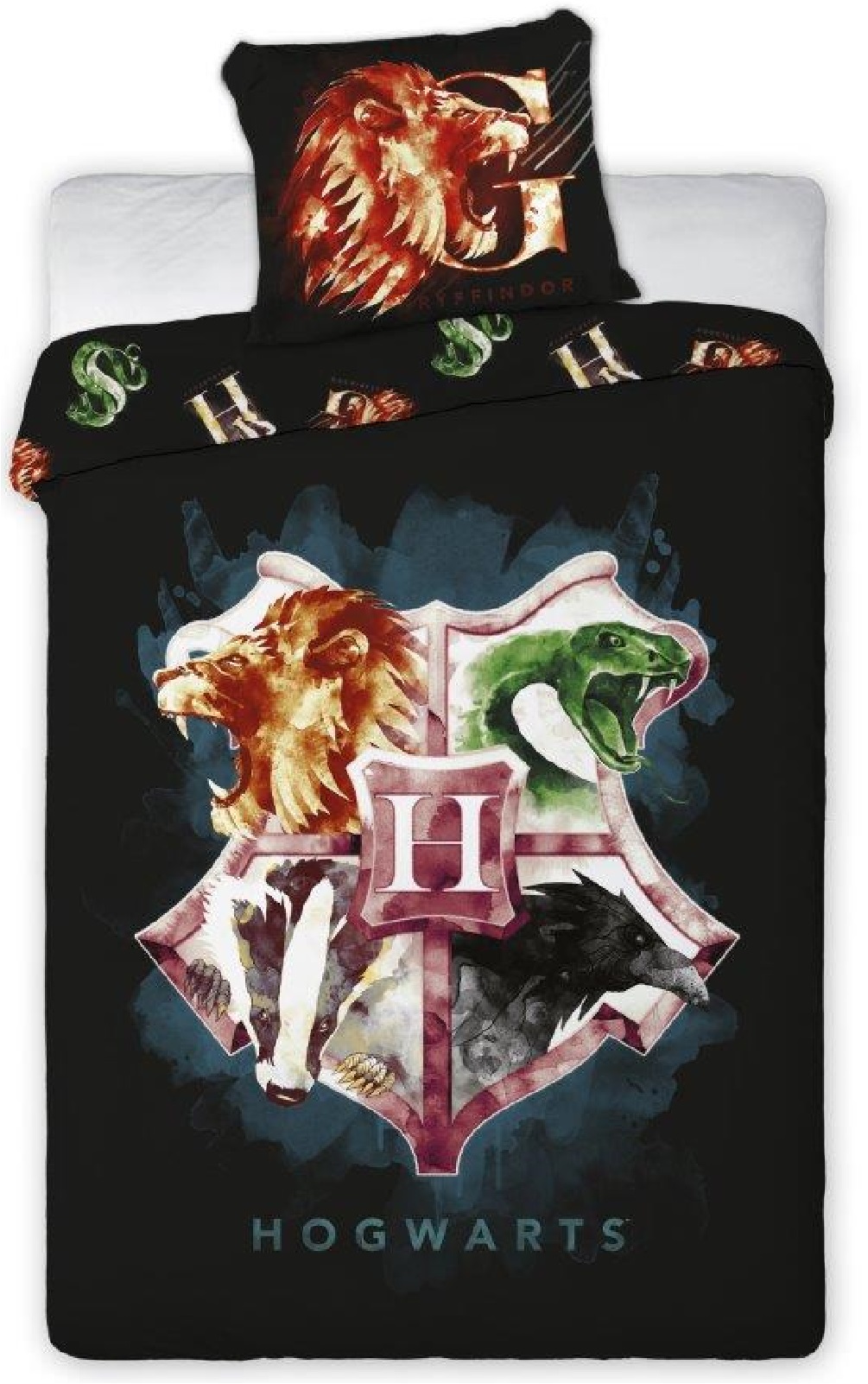 Harry Potter Wende-Bettwäsche 140x200 70x90 cm Neu HOGWARTS