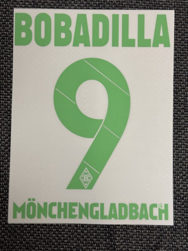 Original BOBADILLA Rücken-Flock für Borussia Mönchengladbach Gladbach Lotto Trikot