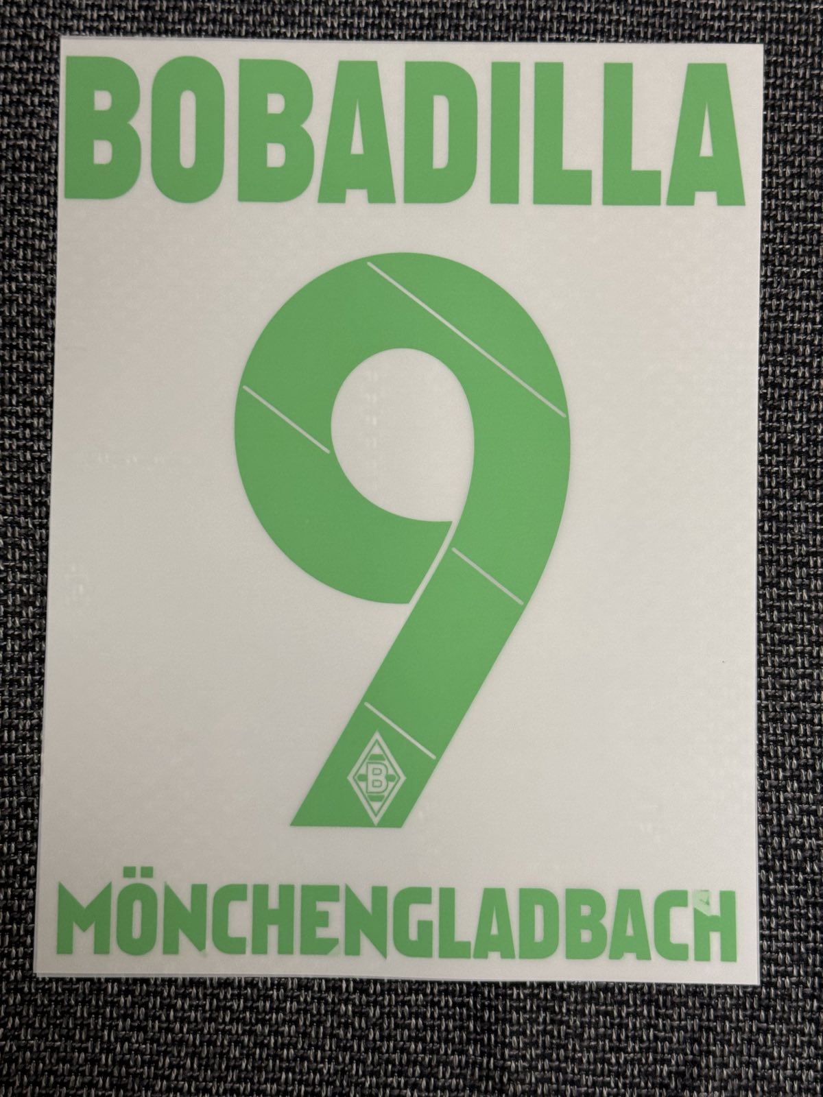 Original KING Rücken-Flock für Borussia Mönchengladbach Gladbach Lotto Trikot