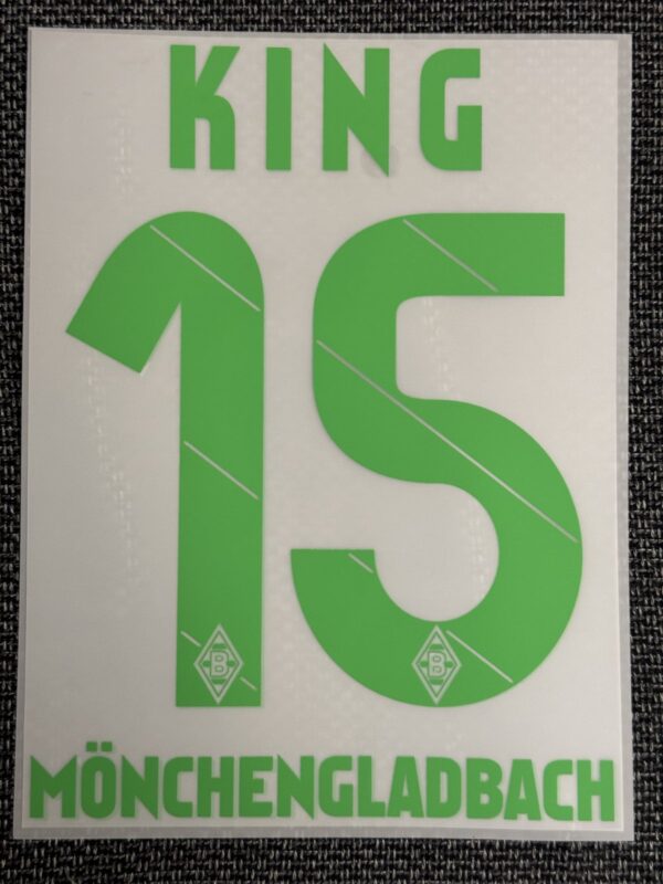 Original KING Rücken-Flock für Borussia Mönchengladbach Gladbach Lotto Trikot